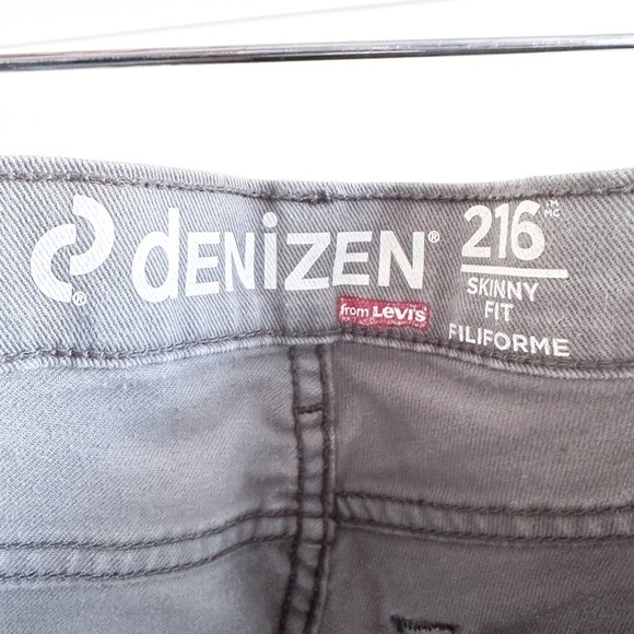 Levis Denizen 216 Skinny Fit Boys Size 12 Jeans Grey 5 Pocket. - Picture 6 of 7